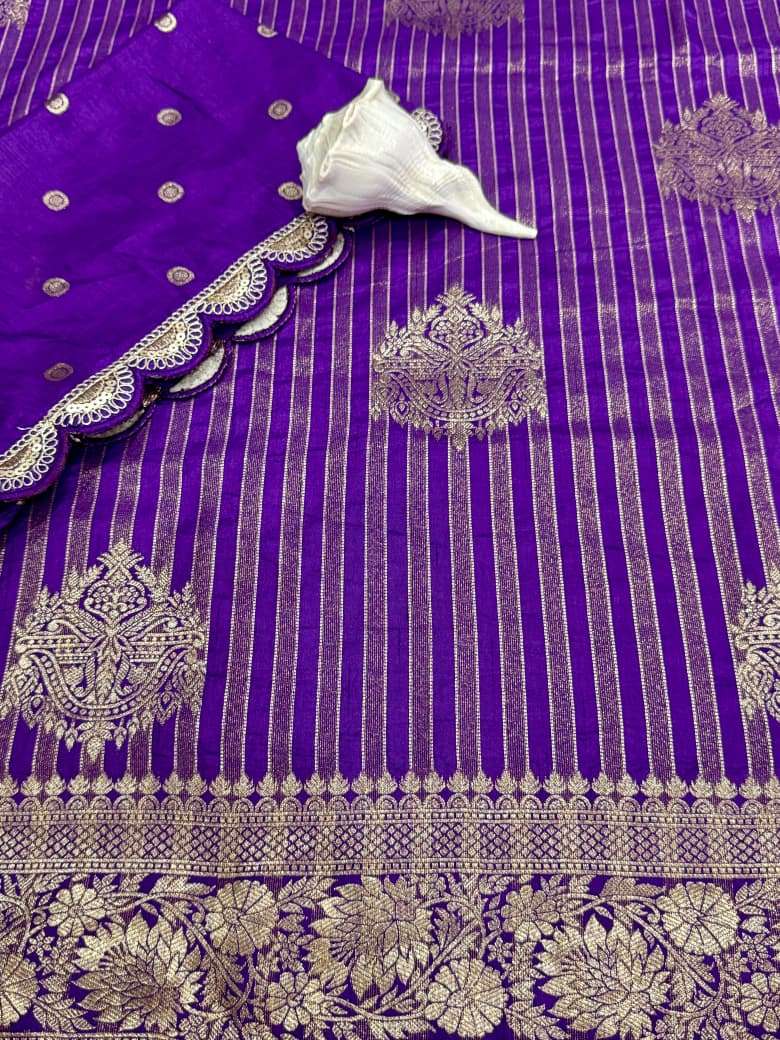 SOFT PURE CREPE KHADI TISSUE ZARI WEAVING SAREE AT WHOLESALE PRICE