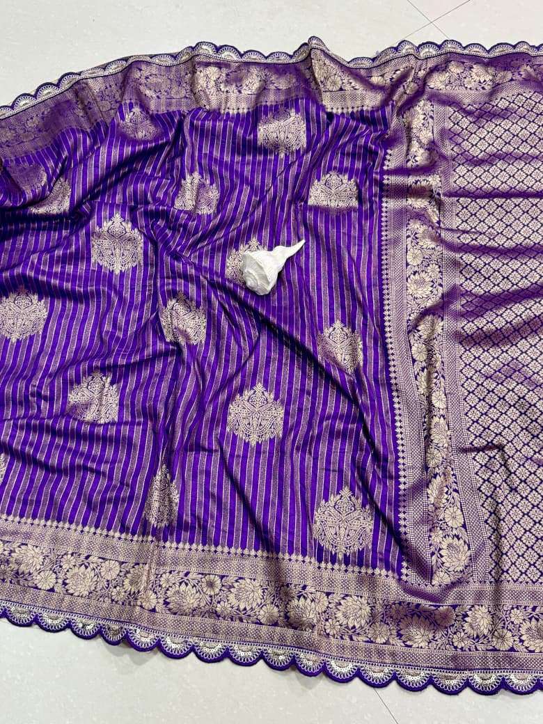 SOFT PURE CREPE KHADI TISSUE ZARI WEAVING SAREE AT WHOLESALE PRICE