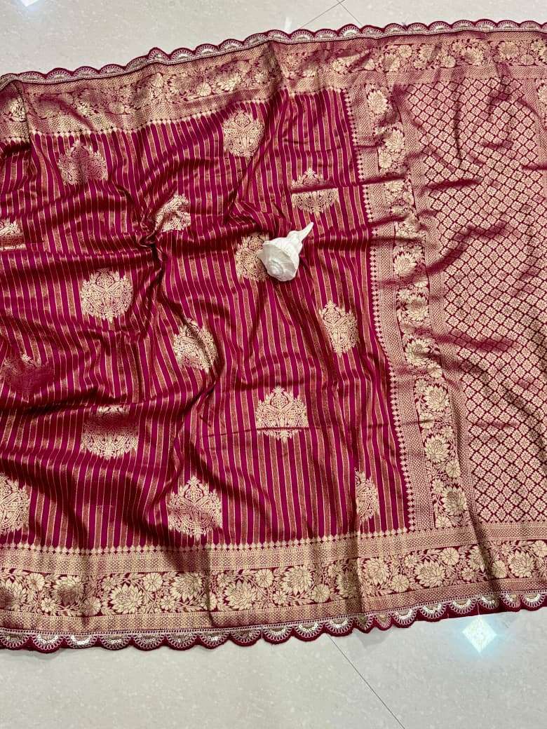 SOFT PURE CREPE KHADI TISSUE ZARI WEAVING SAREE AT WHOLESALE PRICE