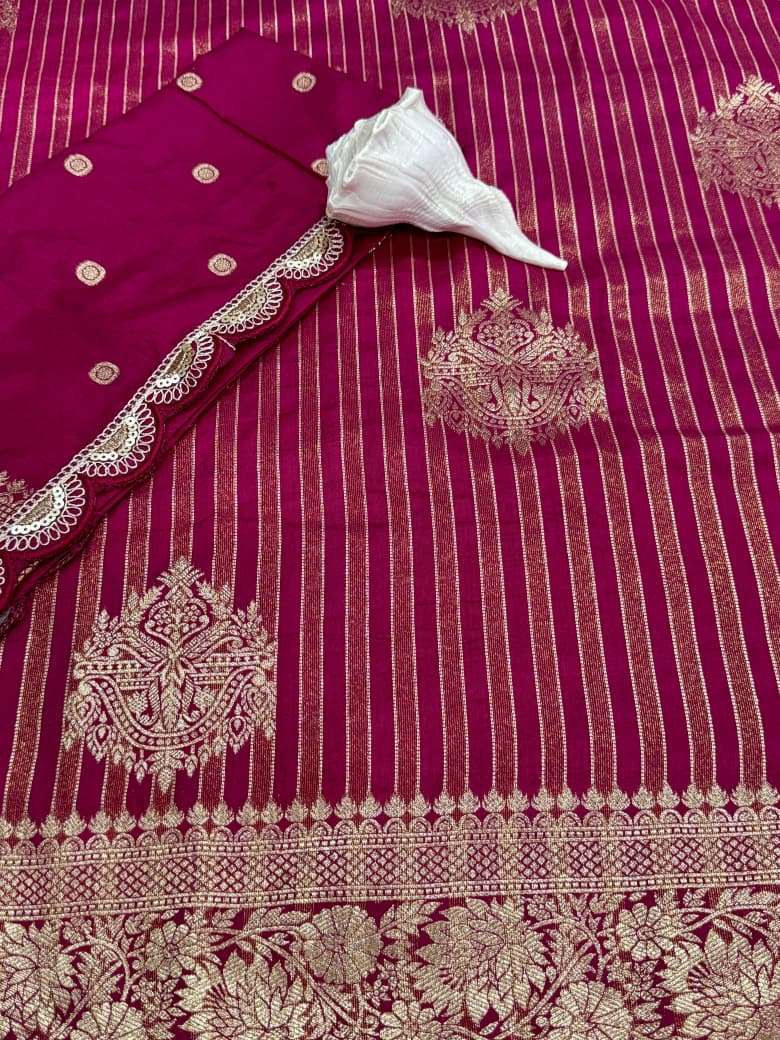 SOFT PURE CREPE KHADI TISSUE ZARI WEAVING SAREE AT WHOLESALE PRICE