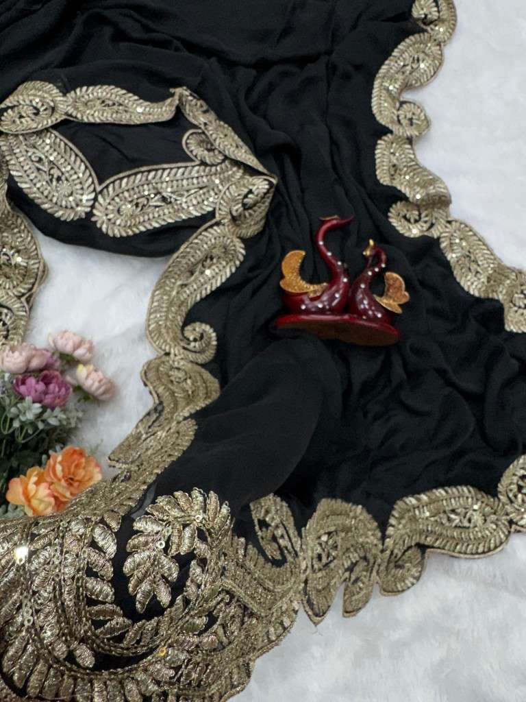 SOFT RANGOLI SILK ZARI AND SEQUENCE EMBROIDERY WORK SAREE AT WHOLESALE PRICE