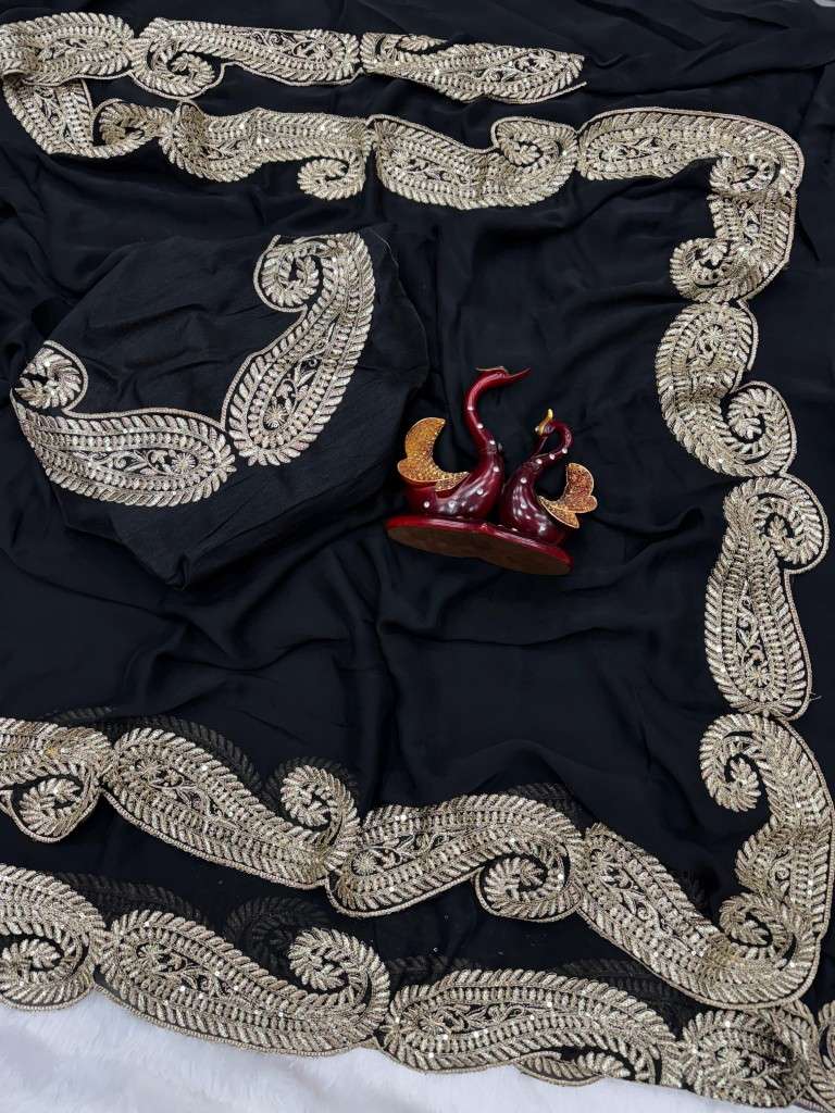 SOFT RANGOLI SILK ZARI AND SEQUENCE EMBROIDERY WORK SAREE AT WHOLESALE PRICE