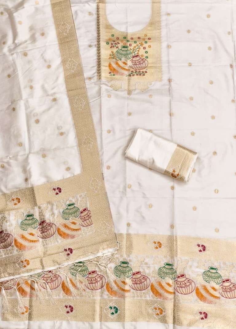 SOFT SILK BLEND WITH RICH PAITHANI ZARI WEAVING DRESS MATERIAL 2 AT WHOLESALE PRICE