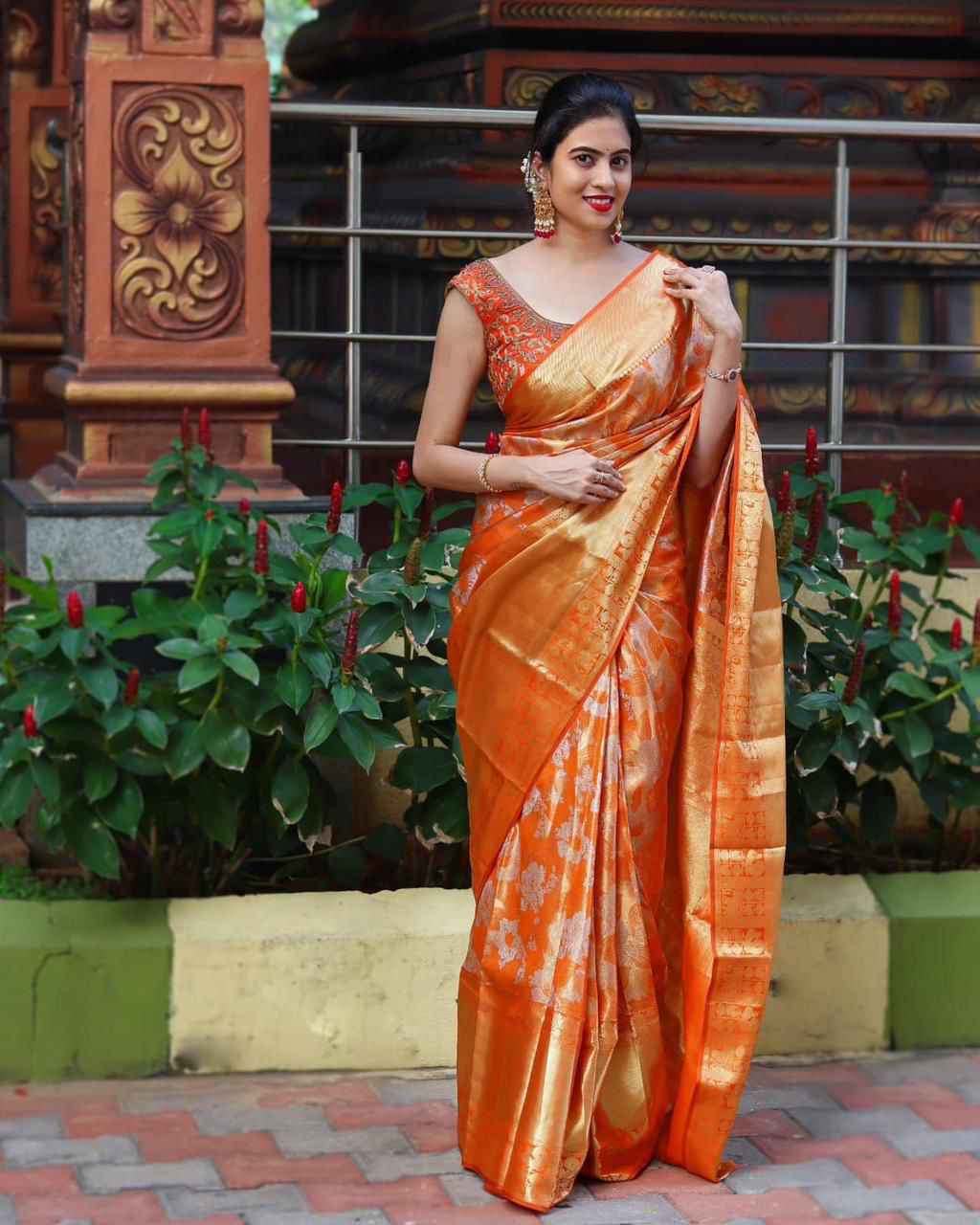 SOFT SILK RICH PALLU AND JACQUARD WORK SAREE CODE 6073 AT WHOLESALE PRICE