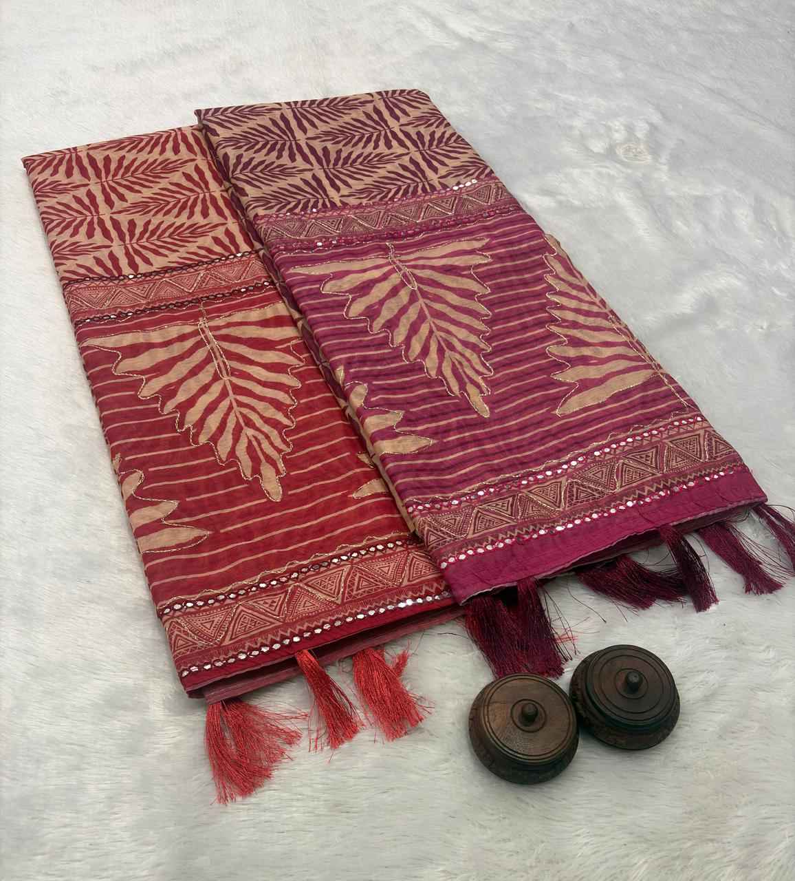 SOFT SPUN COTTON SLUB CODDING AND FOIL MIRROR THREAD WORK SAREE 1 AT WHOLESALE PRICE