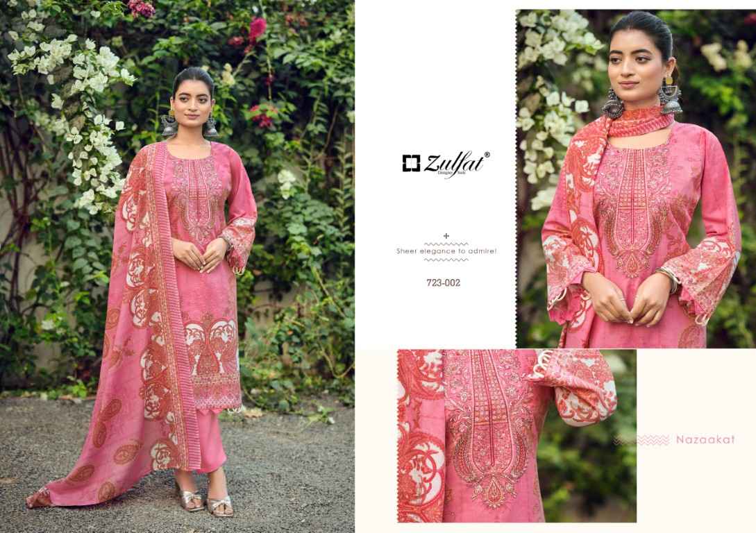 ZULFAT FIRDAUS VOL-2 PURE COTTON EXCLUSIVE DESIGNER PRINT DRESS MATERIAL AT WHOLESALE PRICE
