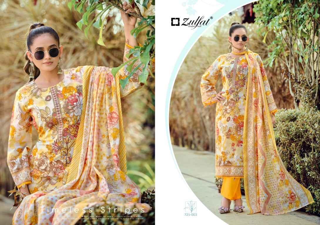 ZULFAT SANA SAFINA VOL-5 PURE COTTON DESIGNER PRINT DRESS MATERIAL AT WHOLESALE PRICE
