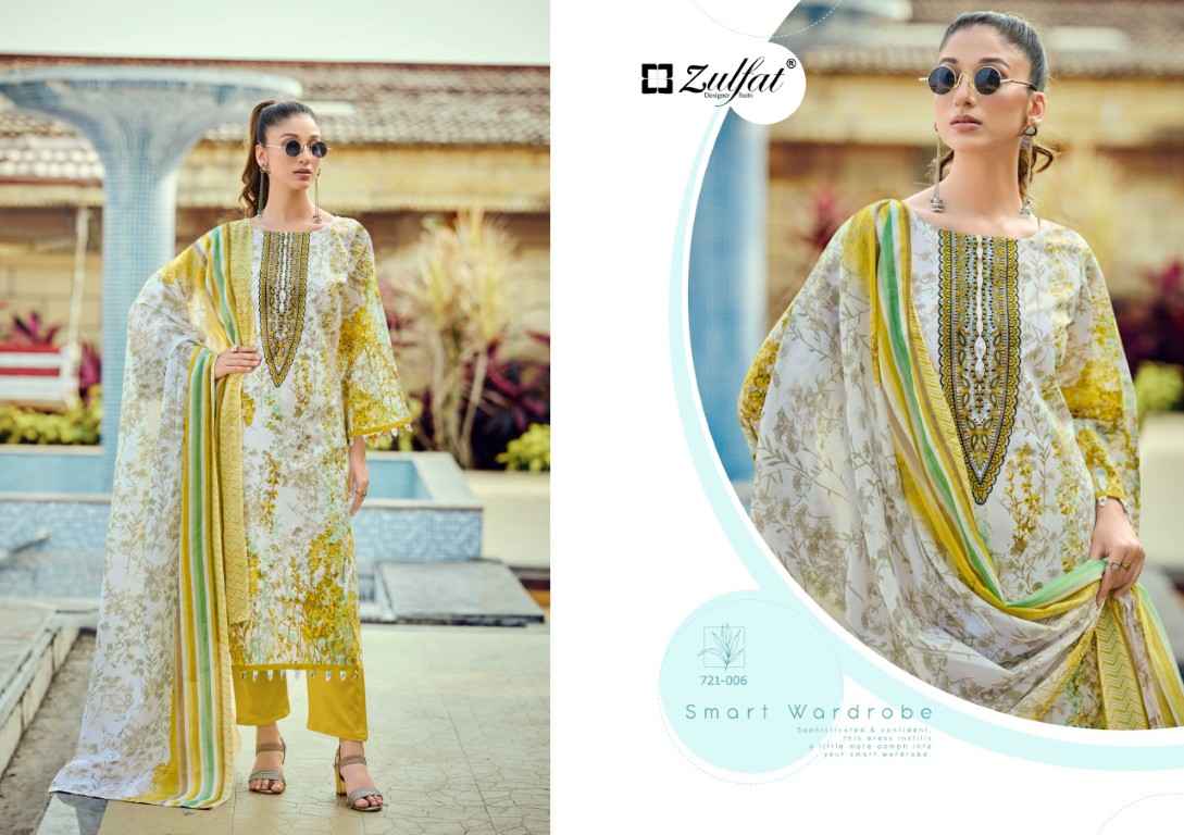 ZULFAT SANA SAFINA VOL-5 PURE COTTON DESIGNER PRINT DRESS MATERIAL AT WHOLESALE PRICE
