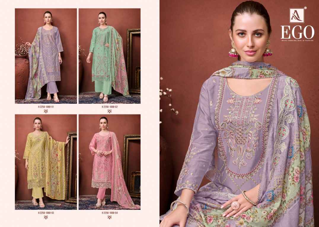 ALOK EGO PURE ZAM COTTON PAKISTANI EMBROIDERY WORK DRESS MATERIAL