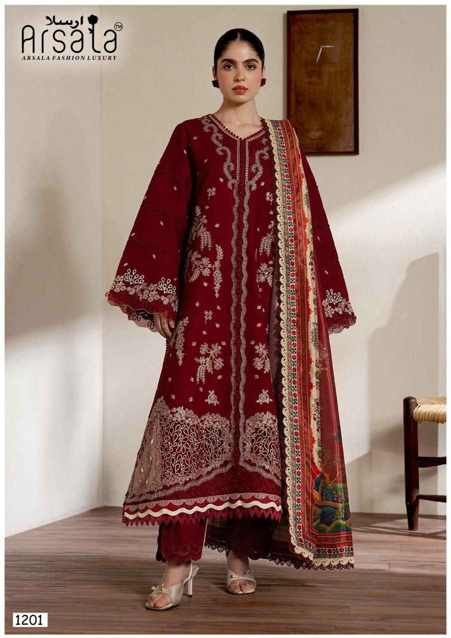 ARSALA AMIRA VOL-12 HEAVY LAWN COTTON DRESS MATERIAL