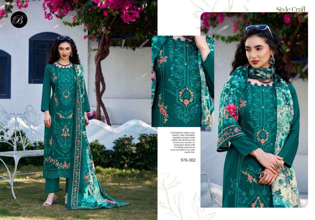 BELLIZA ZARQASH VOL-17 PURE HEAVY JAM COTTON DRESS MATERIAL