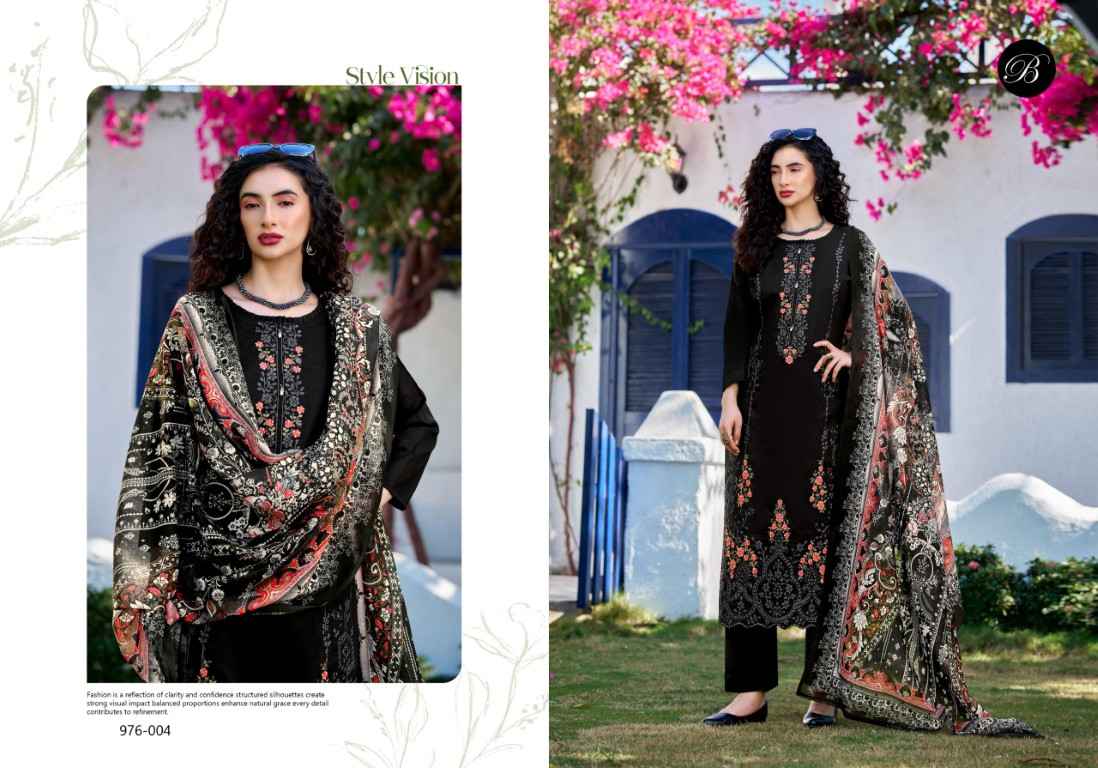 BELLIZA ZARQASH VOL-17 PURE HEAVY JAM COTTON DRESS MATERIAL