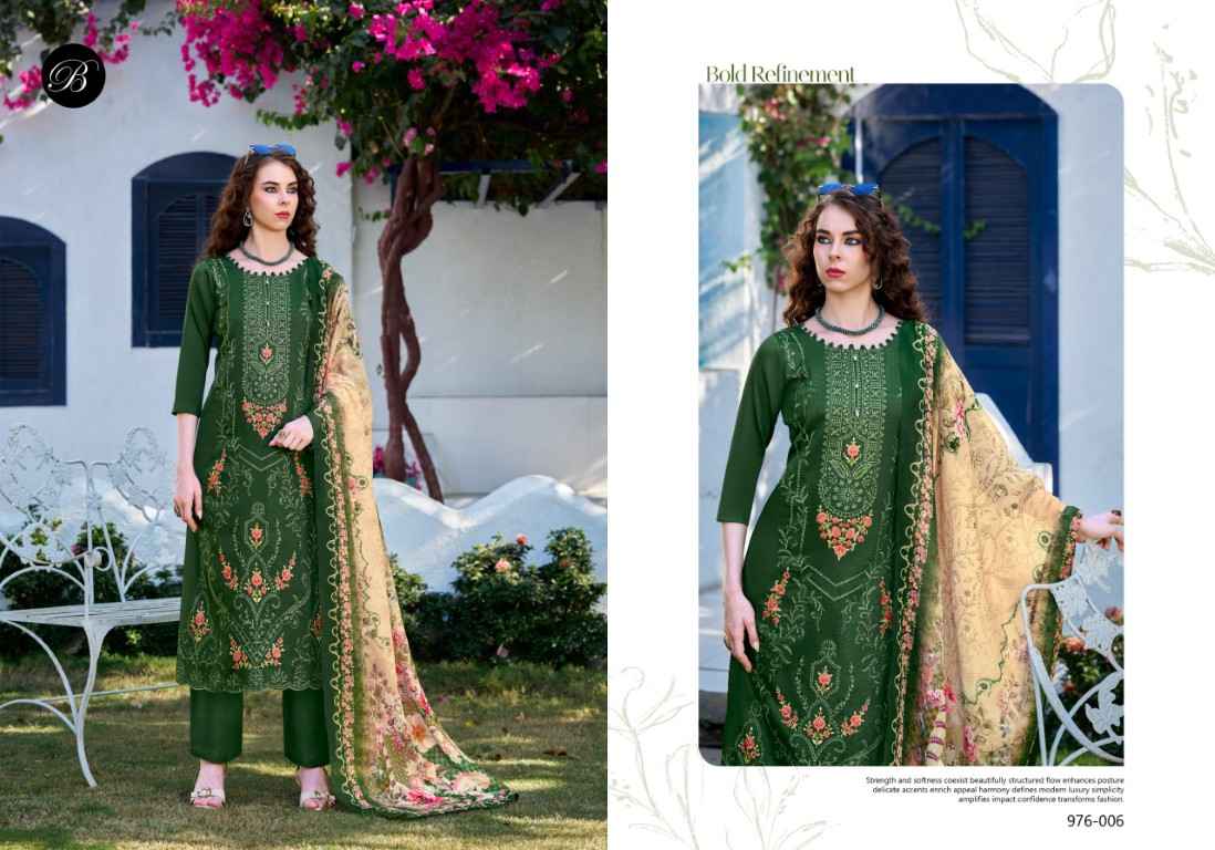 BELLIZA ZARQASH VOL-17 PURE HEAVY JAM COTTON DRESS MATERIAL
