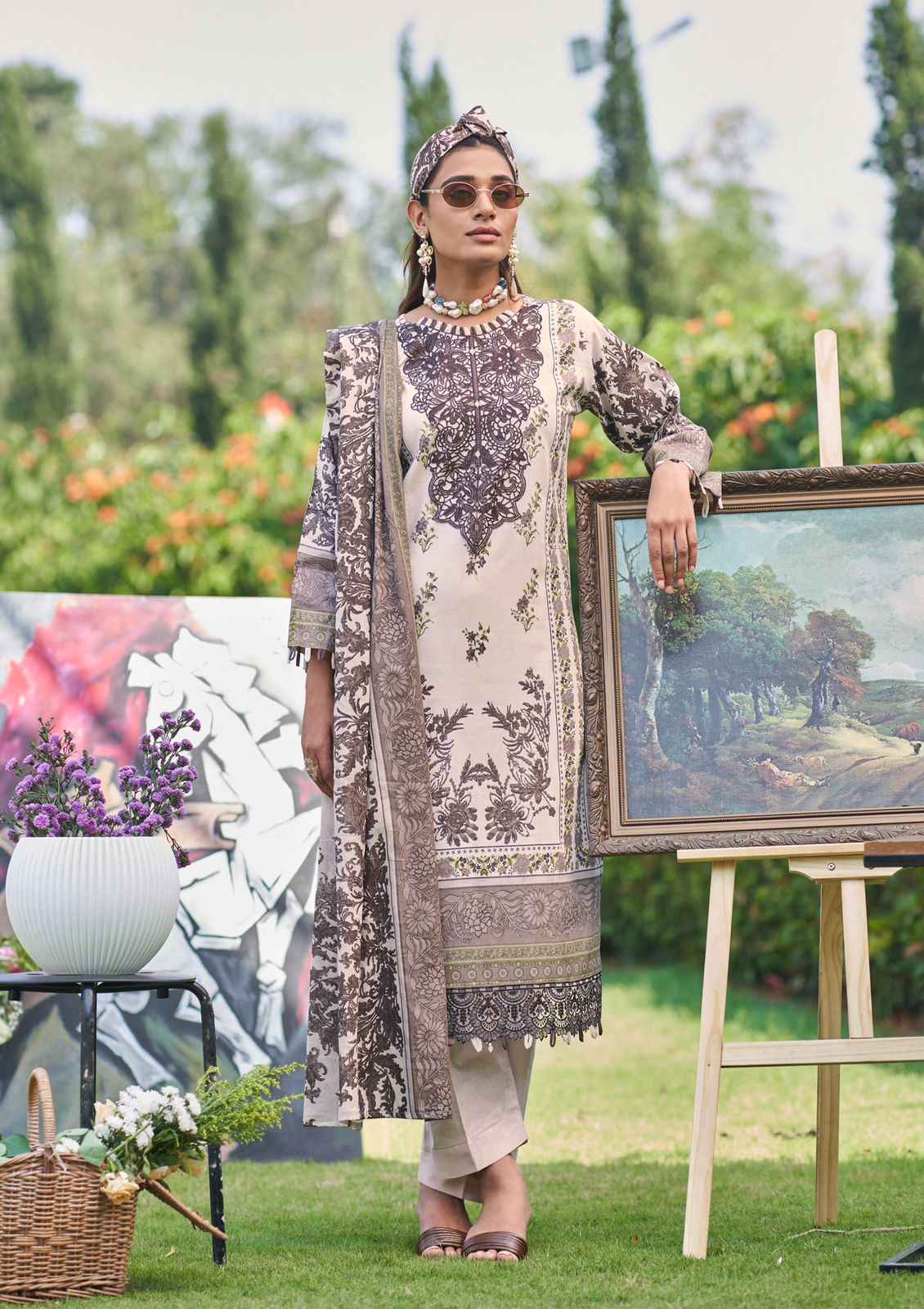 COSMOS JAZMIN VOL-2 LAWN COTTON EMBROIDERED DRESS MATERIAL