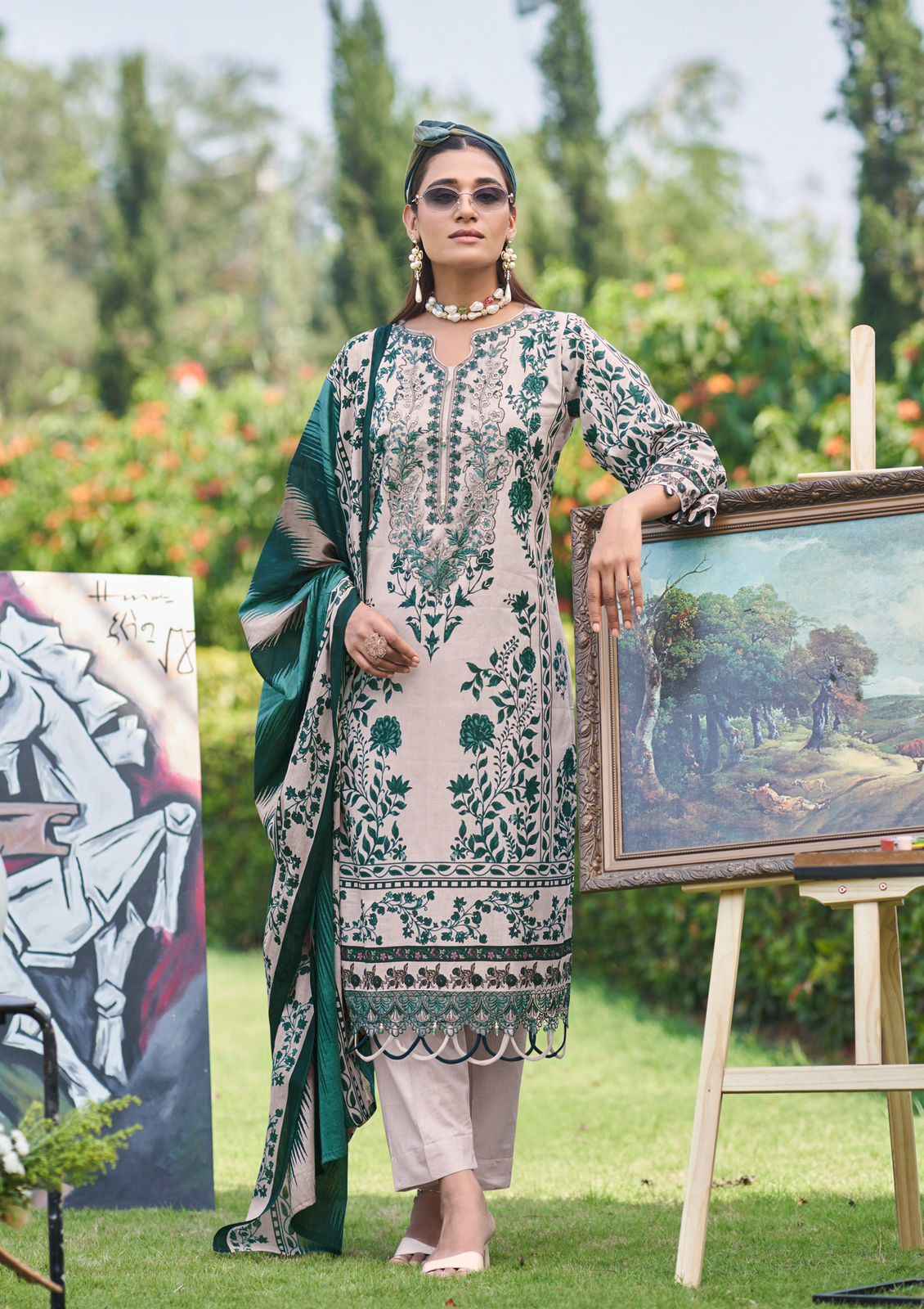 COSMOS JAZMIN VOL-2 LAWN COTTON EMBROIDERED DRESS MATERIAL