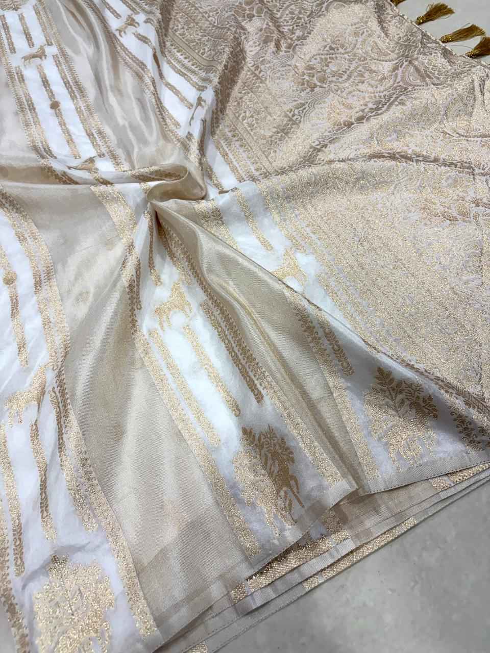 CREPE KHADI COTTON SILK KALAMKARI JARI WOOVEN SAREE