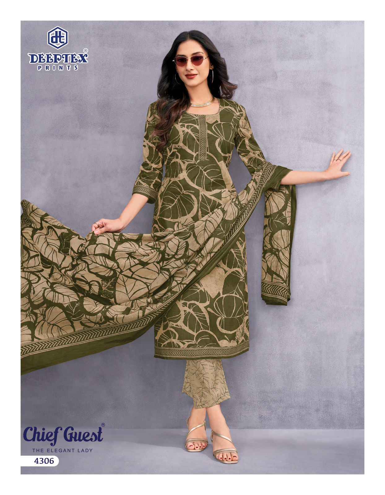 DEEPTEX CHIEF GUEST VOL-43 PURE LAWN COTTON DRESS MATERIAL AT WHOLESALE PRICE