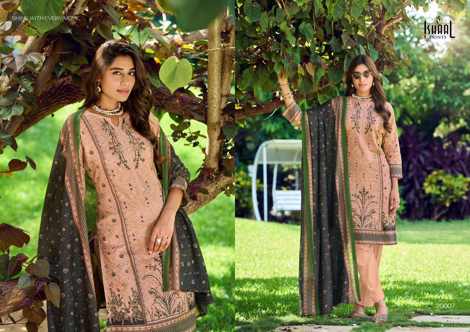 ISHAAL EMBROIDERED VOL-20 PURE LAWN EMBROIDERED DRESS MATERIAL