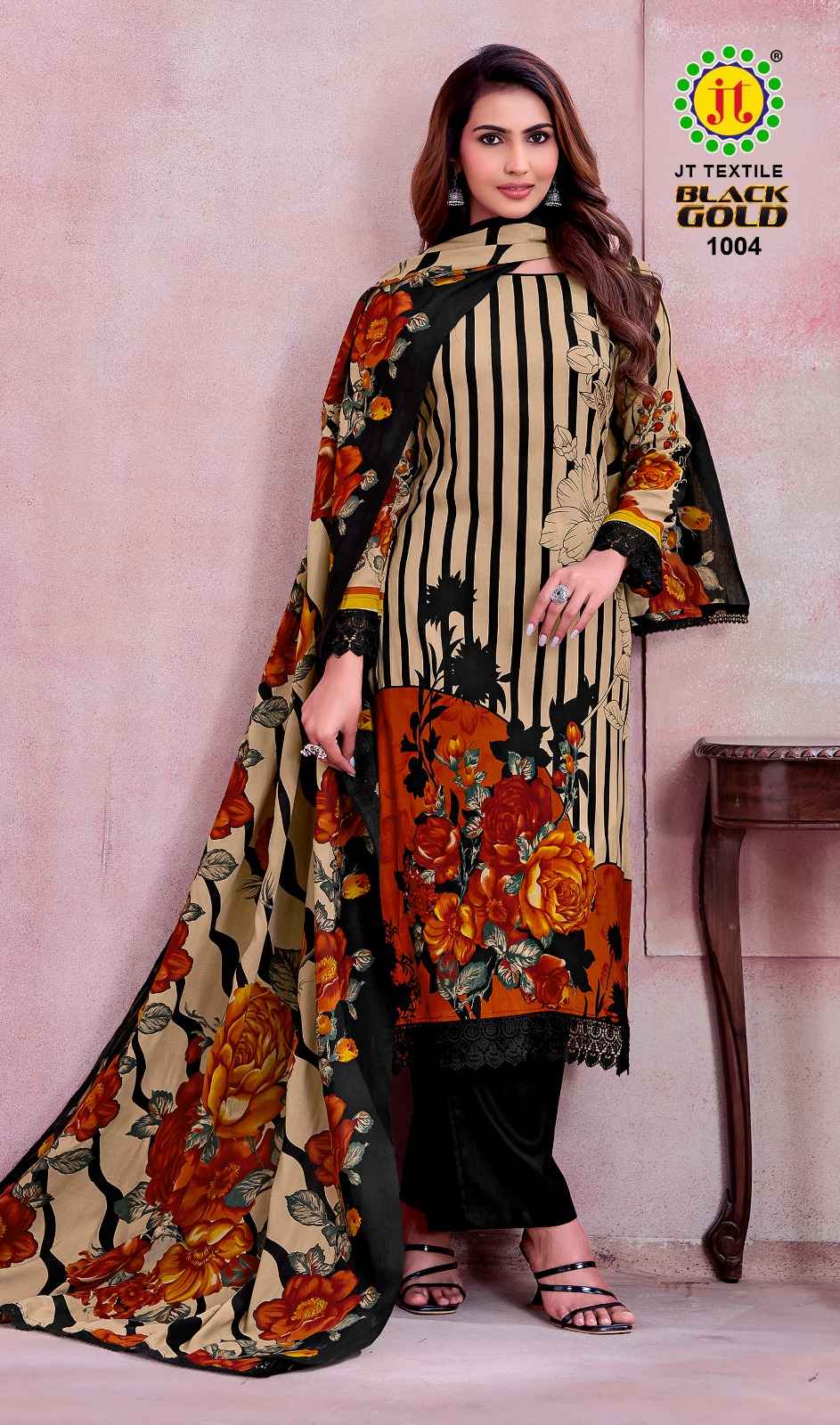 JT BLACK GOLD VOL-1 RAYON PREMIUM WORK DRESS MATERIAL 