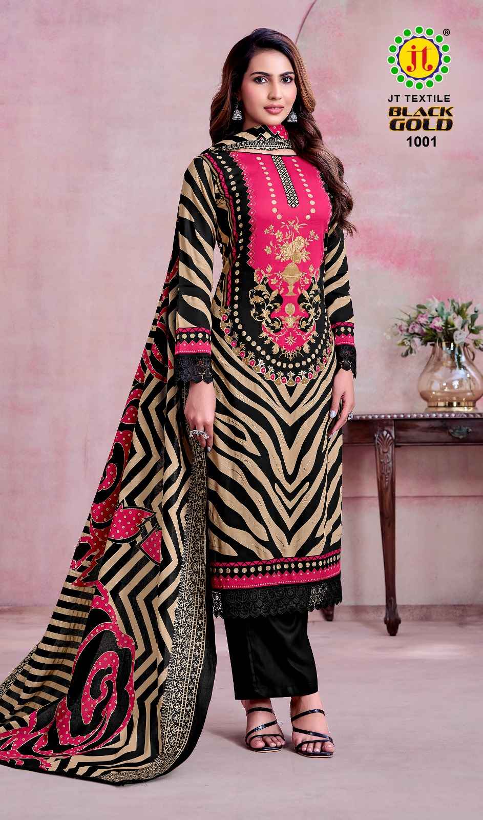 JT BLACK GOLD VOL-1 RAYON PREMIUM WORK DRESS MATERIAL 