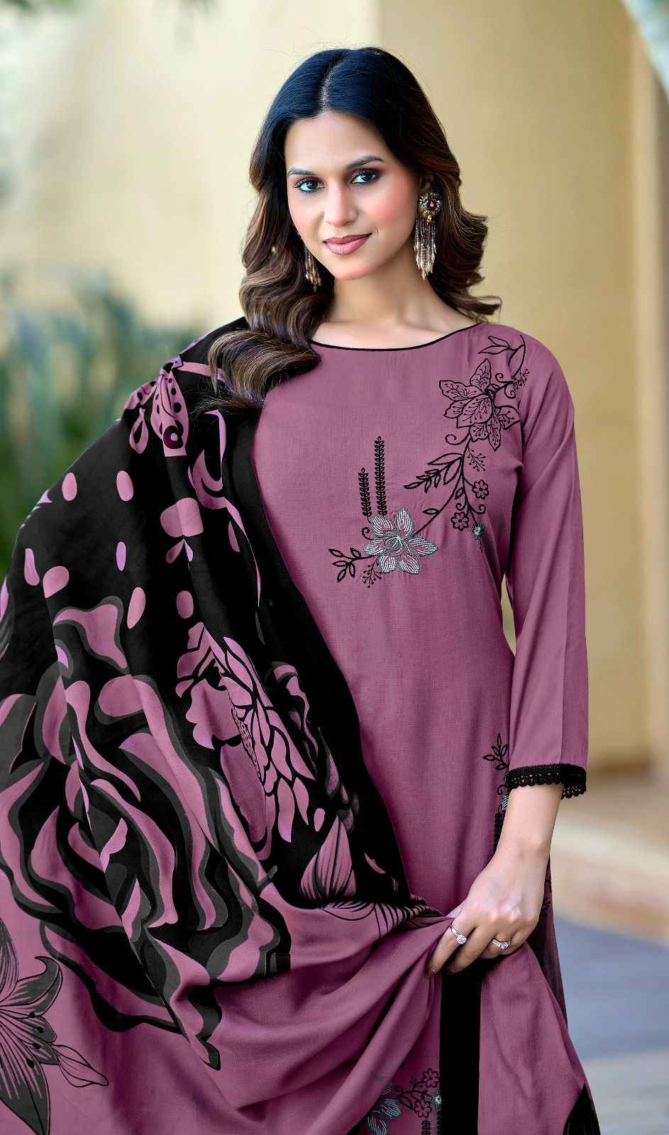 JT BLACK STONE VOL-38 RAYON PREMIUM WORK DRESS MATERIAL 