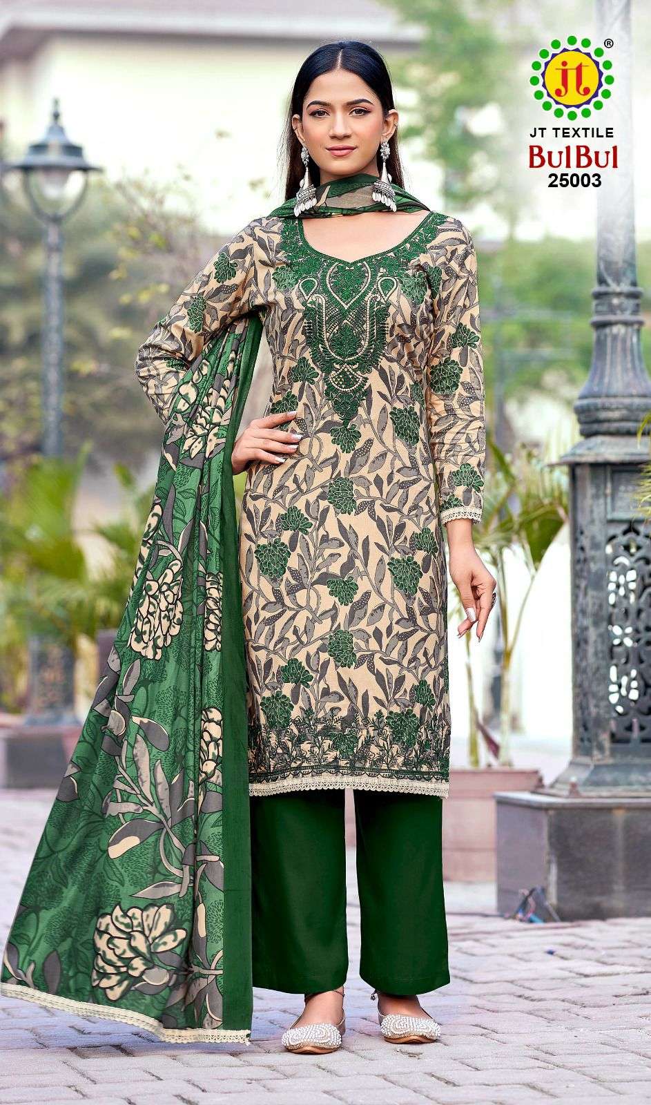 JT BULBUL VOL-25 RAYON PREMIUM EMBROIDERY WORK DRESS MATERIAL 