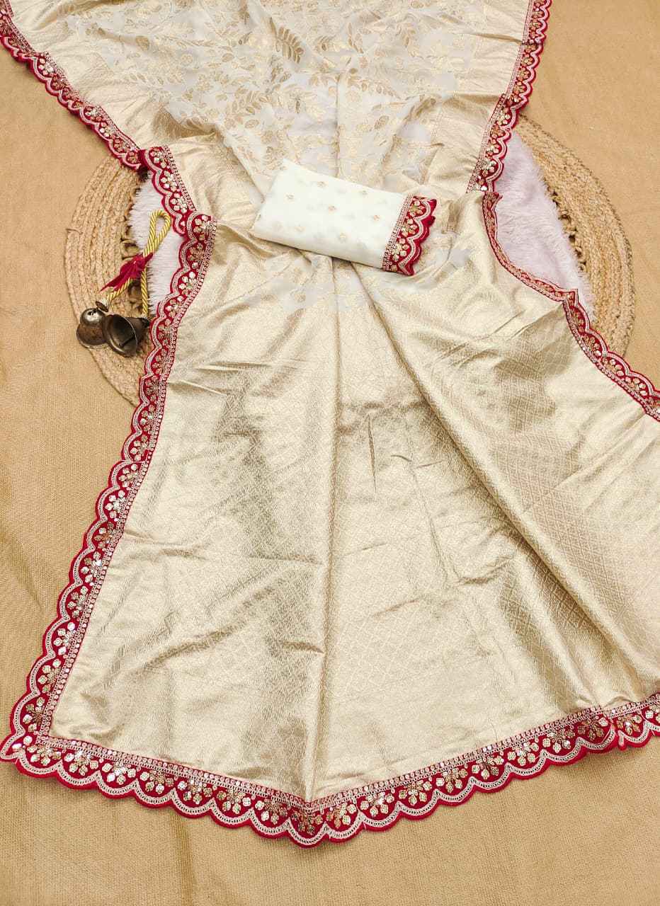 PURE CREPE KHADI SILK PATTU ZARI WEAVING SAREE 