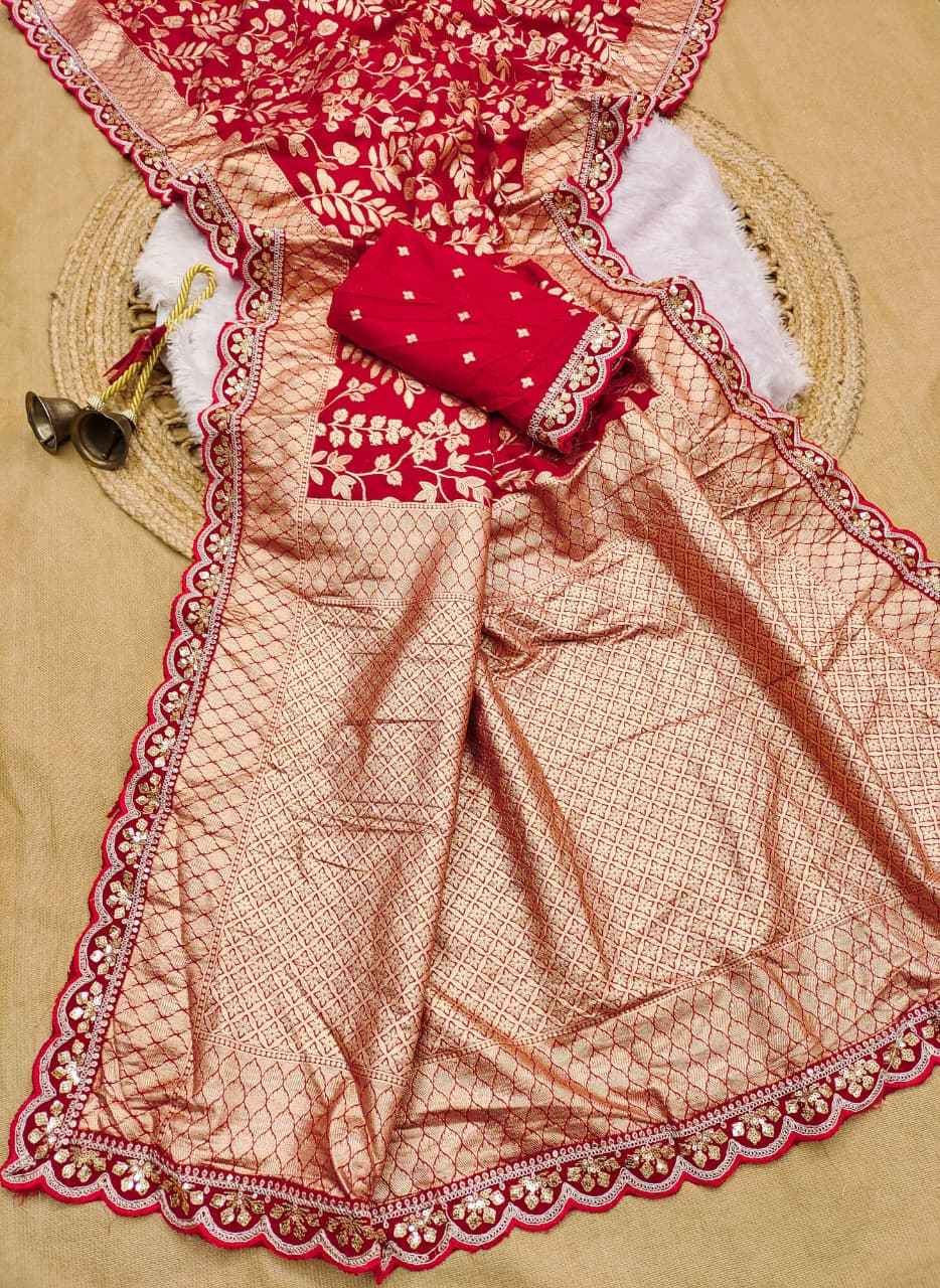 PURE CREPE KHADI SILK PATTU ZARI WEAVING SAREE 
