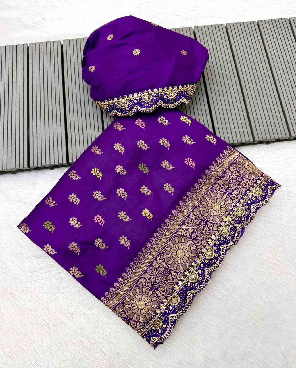 PURE KHADDI GEORGETTE DOLLA SILK KANCHI BORDER SAREE AT WHOLESALE PRICE