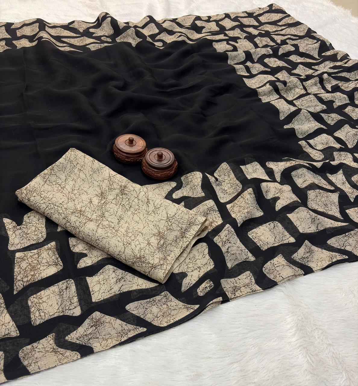 PURE LINEN COTTON DIGITAL PRINTED SAREE 1 AT WHOLESALE PRICE