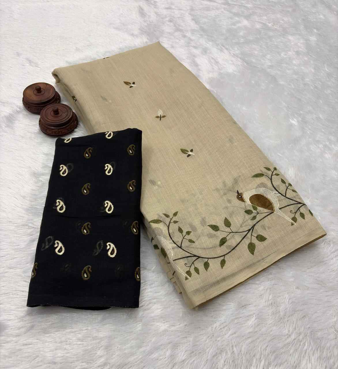 PURE LINEN COTTON DIGITAL PRINTED SAREE 1 AT WHOLESALE PRICE