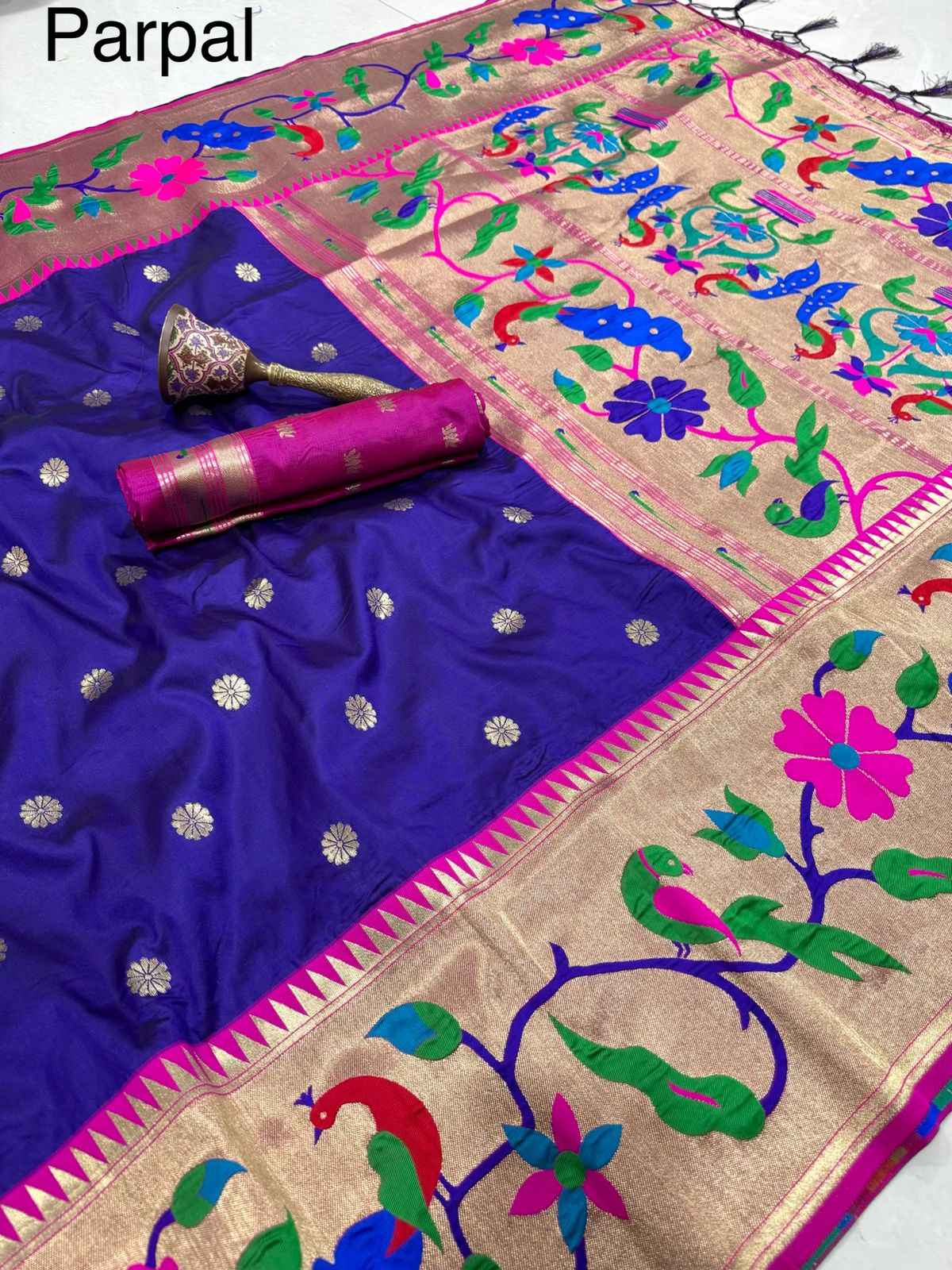 PURE SOFT KANCHIVRAM PETHANI SILK ZARI WEAVING SAREE 