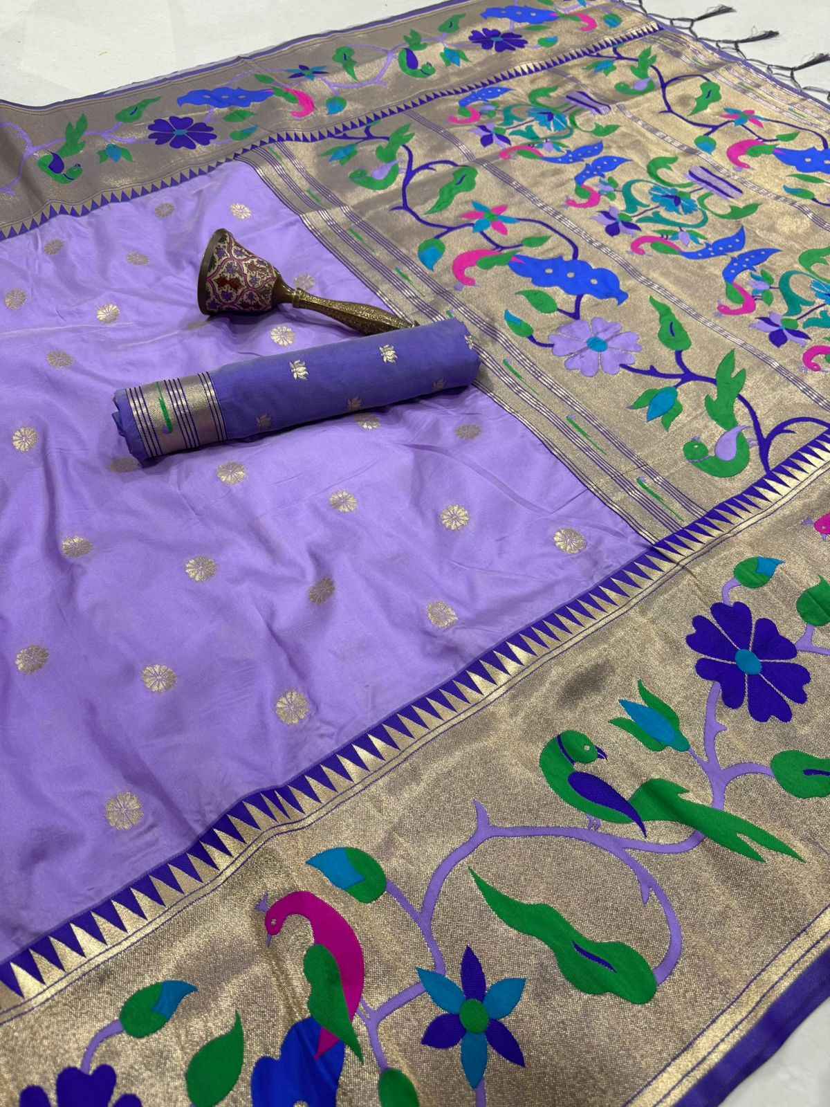 PURE SOFT KANCHIVRAM PETHANI SILK ZARI WEAVING SAREE 