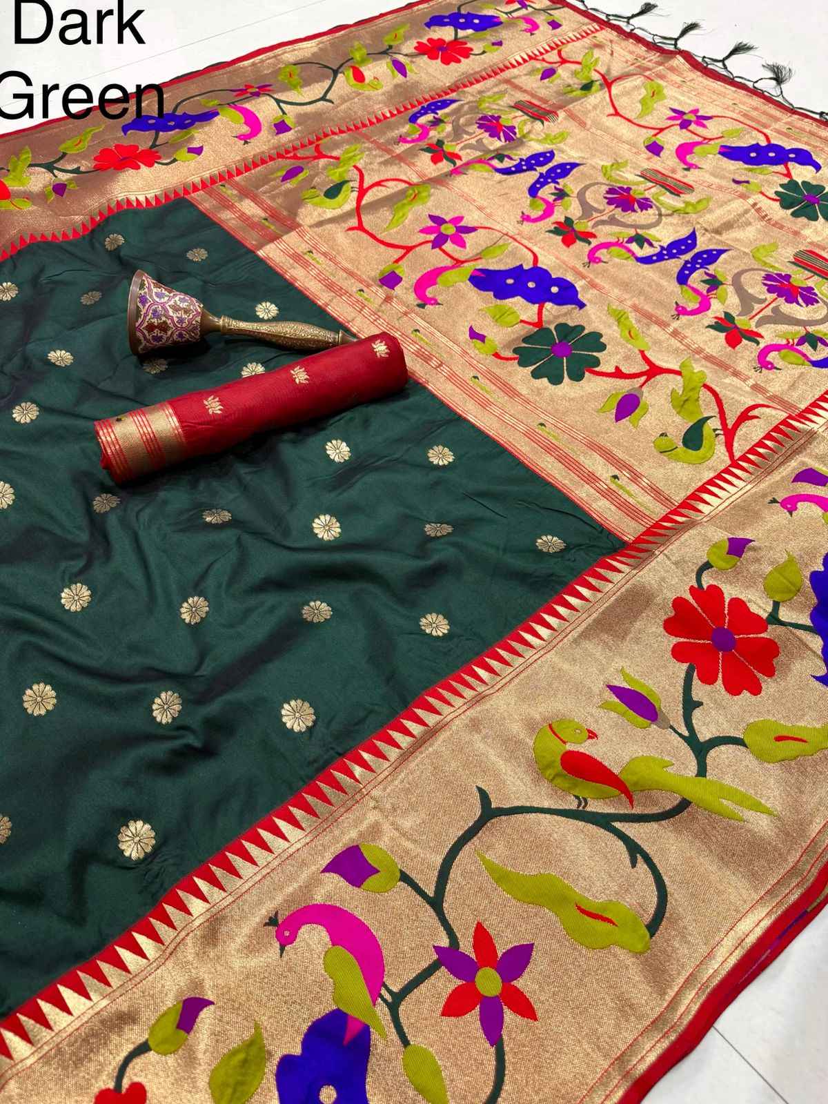 PURE SOFT KANCHIVRAM PETHANI SILK ZARI WEAVING SAREE 