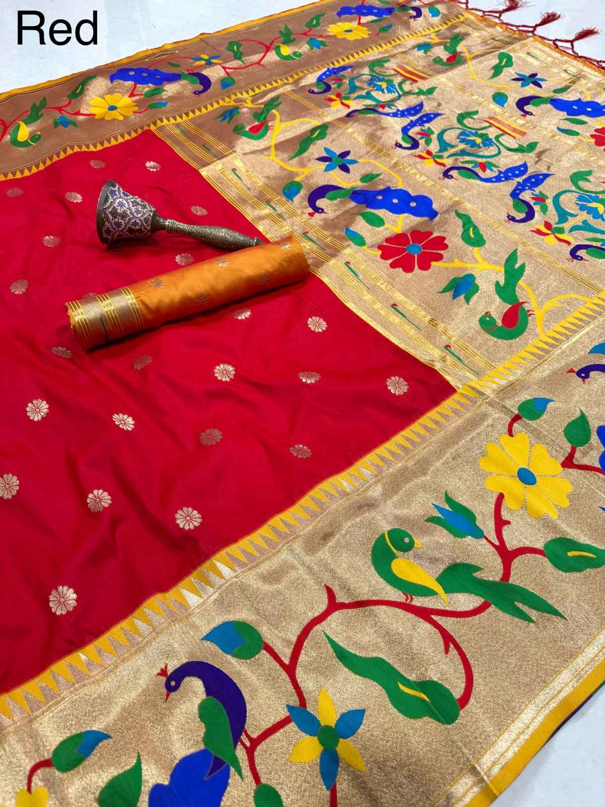 PURE SOFT KANCHIVRAM PETHANI SILK ZARI WEAVING SAREE 