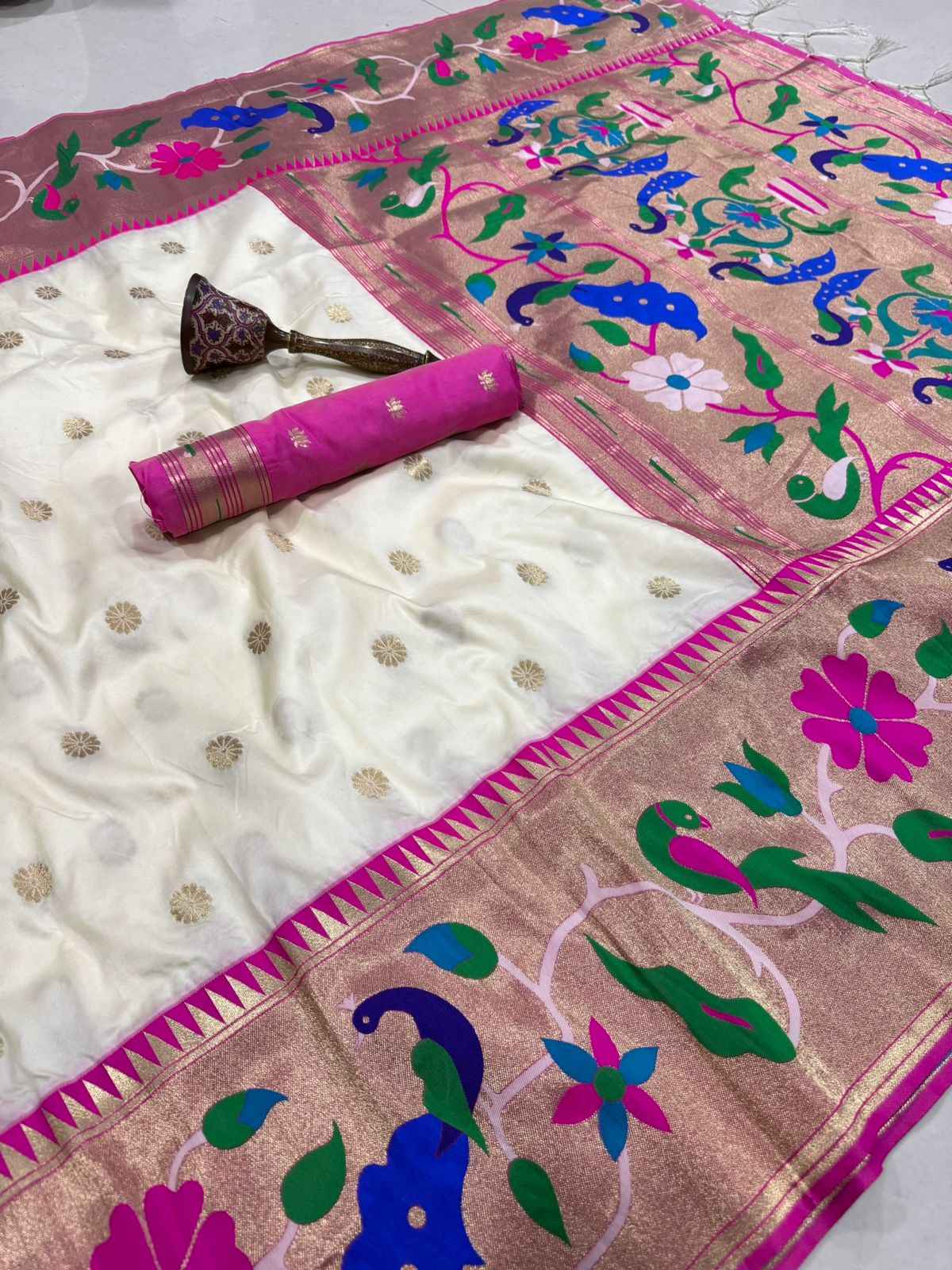 PURE SOFT KANCHIVRAM PETHANI SILK ZARI WEAVING SAREE 