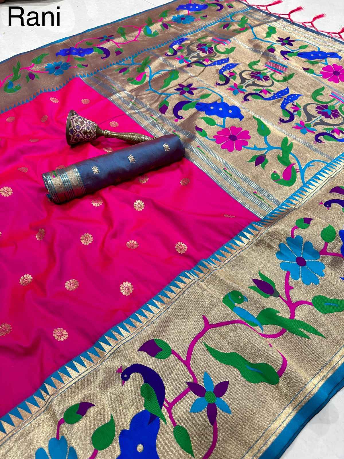 PURE SOFT KANCHIVRAM PETHANI SILK ZARI WEAVING SAREE 