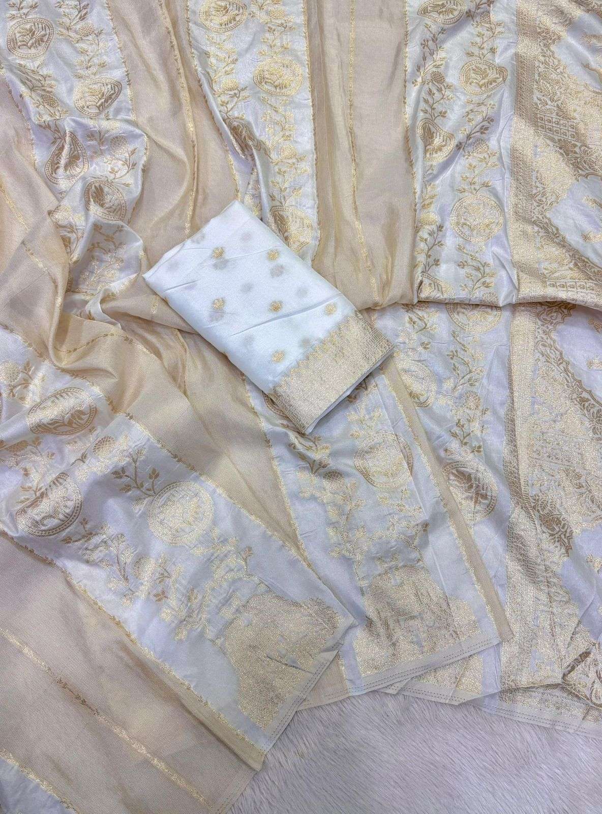 RICH CREPE KHADI COTTAN SILK JARI WOVEN SAREE 