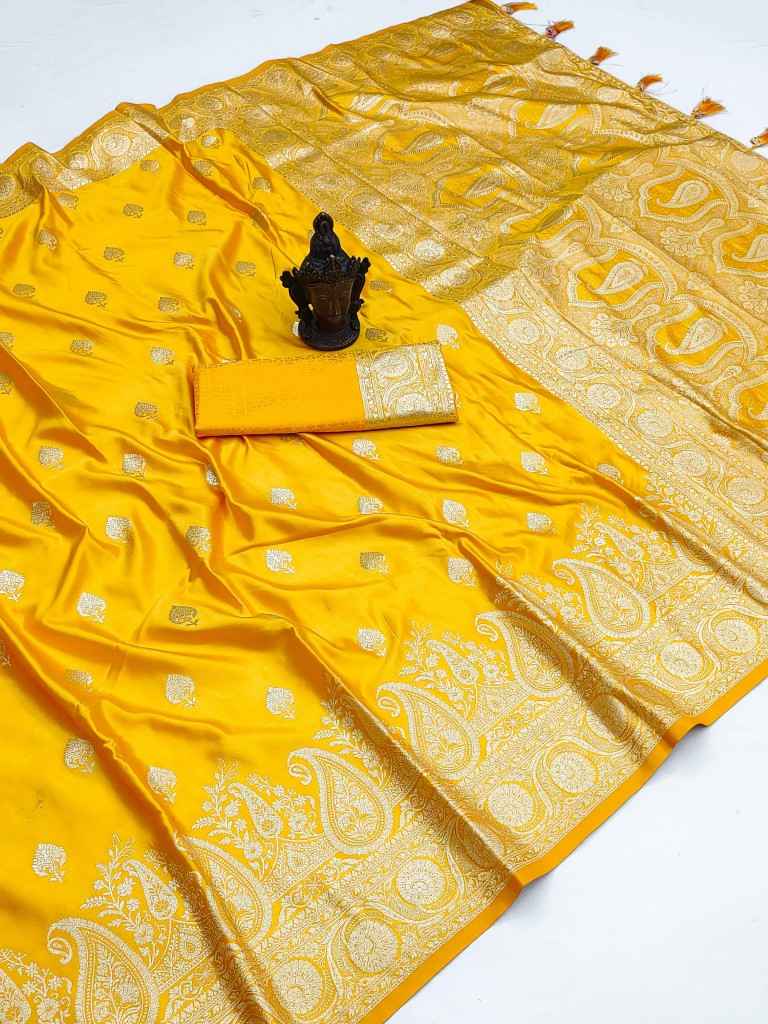 SOFT AND PURE BANARASI MASHRU SATIN SILK SAREE