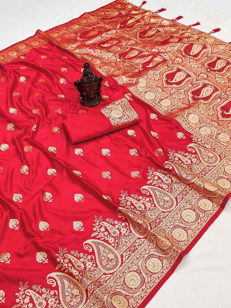 SOFT AND PURE BANARASI MASHRU SATIN SILK SAREE