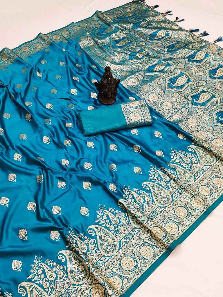 SOFT AND PURE BANARASI MASHRU SATIN SILK SAREE