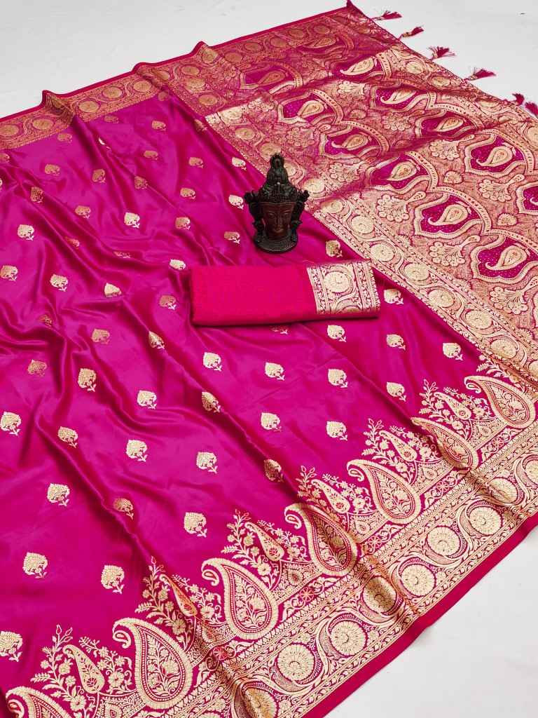 SOFT AND PURE BANARASI MASHRU SATIN SILK SAREE