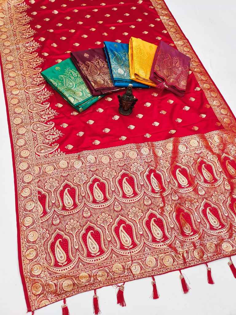 SOFT AND PURE BANARASI MASHRU SATIN SILK SAREE