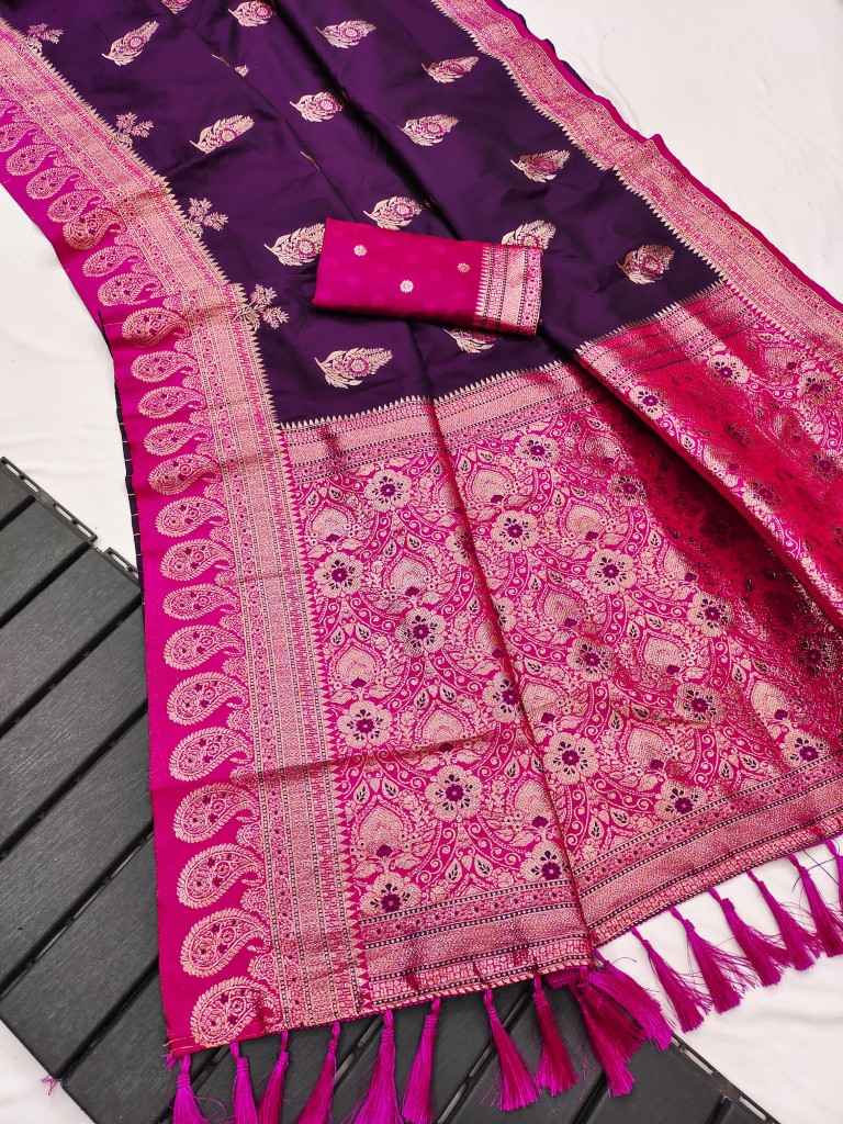 SOFT BANARASI SILK PAITHANI STYLE ZARI WEAVING SAREE