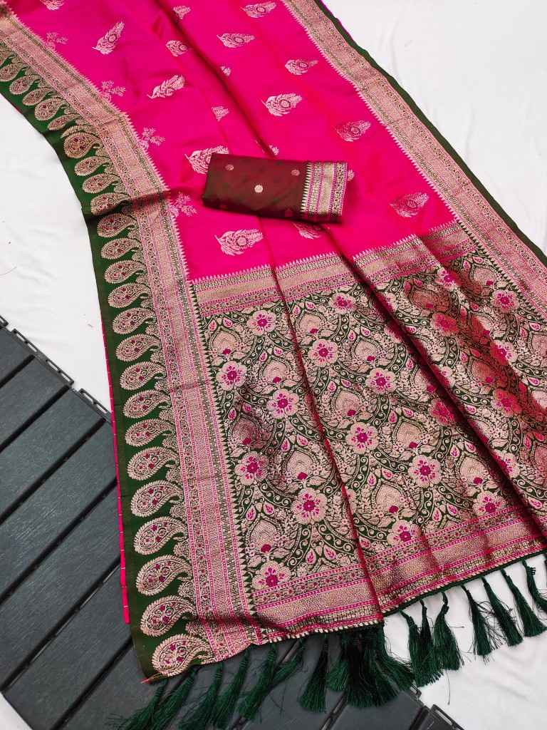 SOFT BANARASI SILK PAITHANI STYLE ZARI WEAVING SAREE