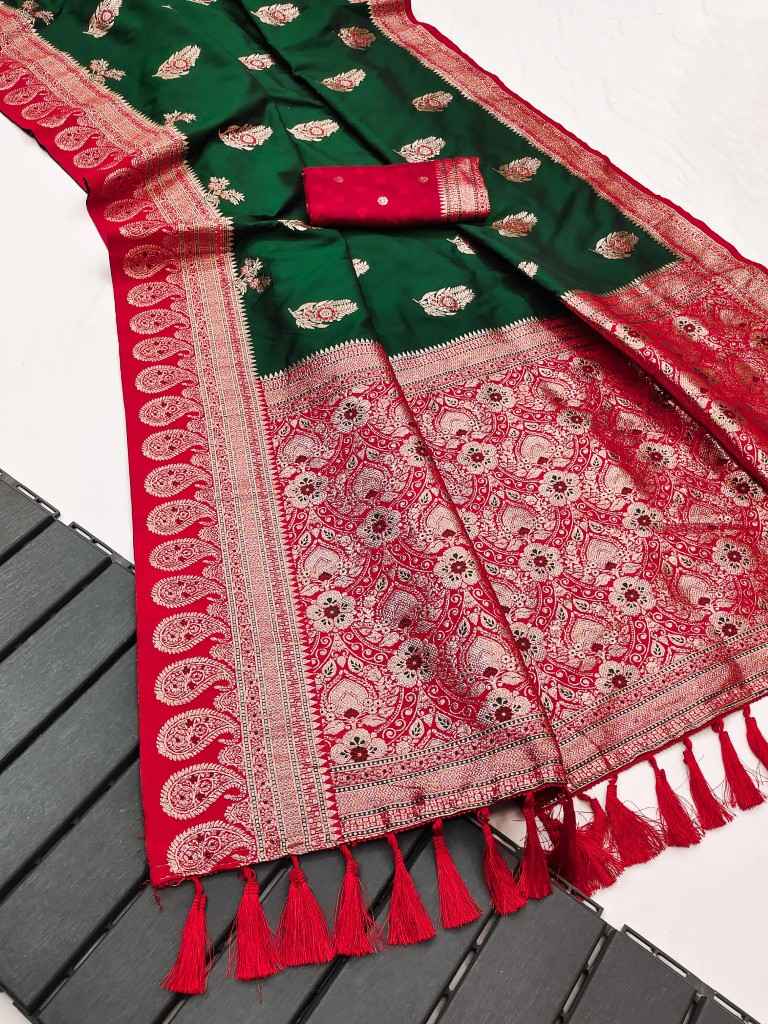 SOFT BANARASI SILK PAITHANI STYLE ZARI WEAVING SAREE