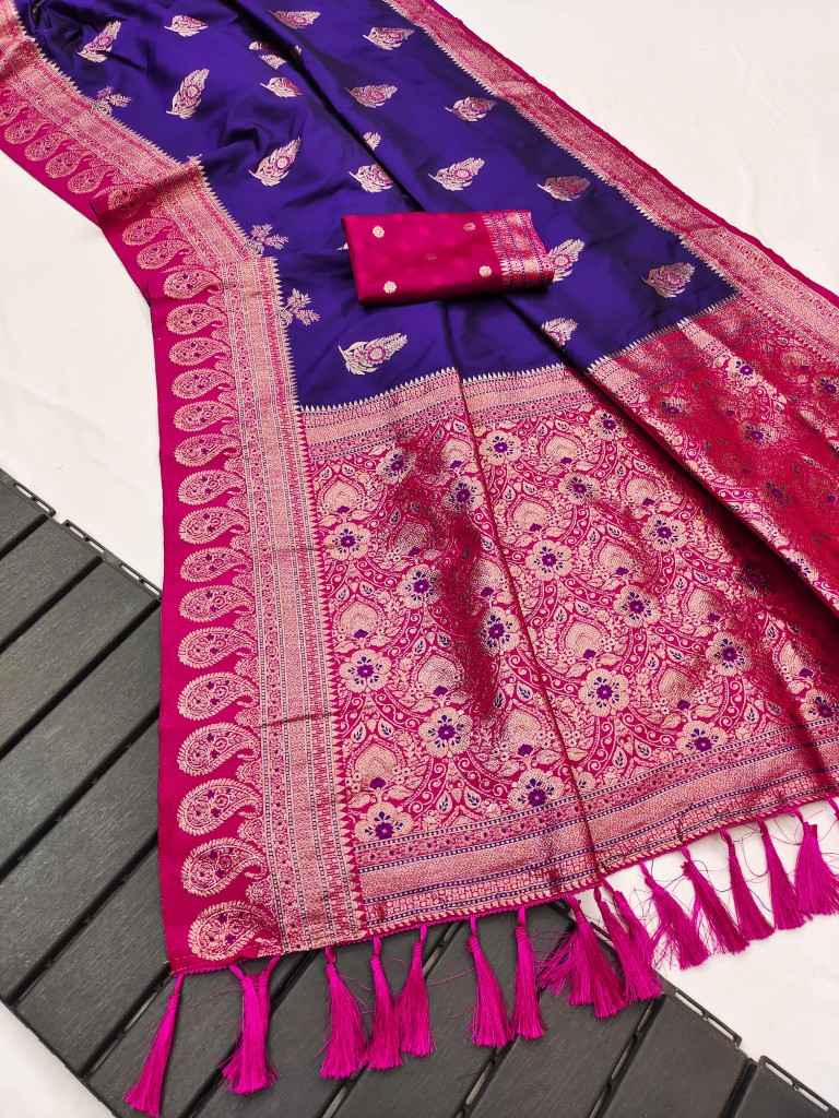 SOFT BANARASI SILK PAITHANI STYLE ZARI WEAVING SAREE