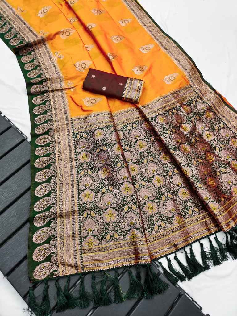 SOFT BANARASI SILK PAITHANI STYLE ZARI WEAVING SAREE