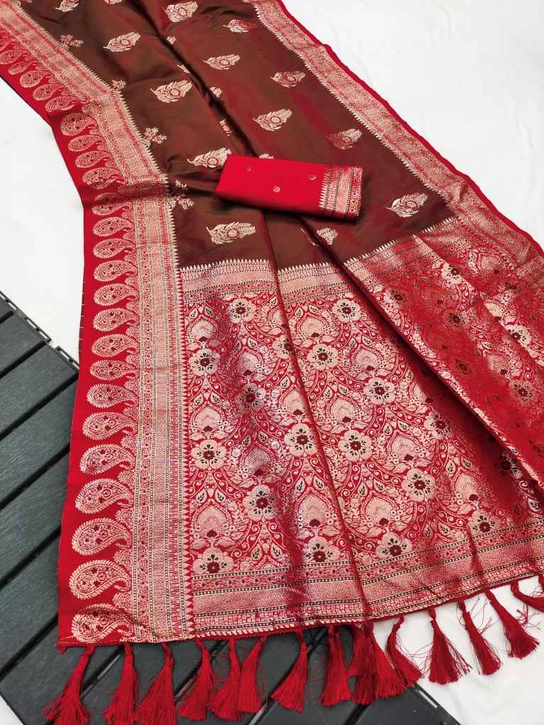 SOFT BANARASI SILK PAITHANI STYLE ZARI WEAVING SAREE
