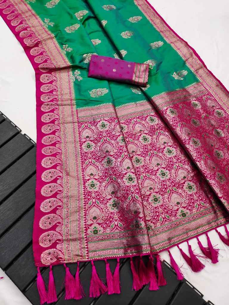SOFT BANARASI SILK PAITHANI STYLE ZARI WEAVING SAREE
